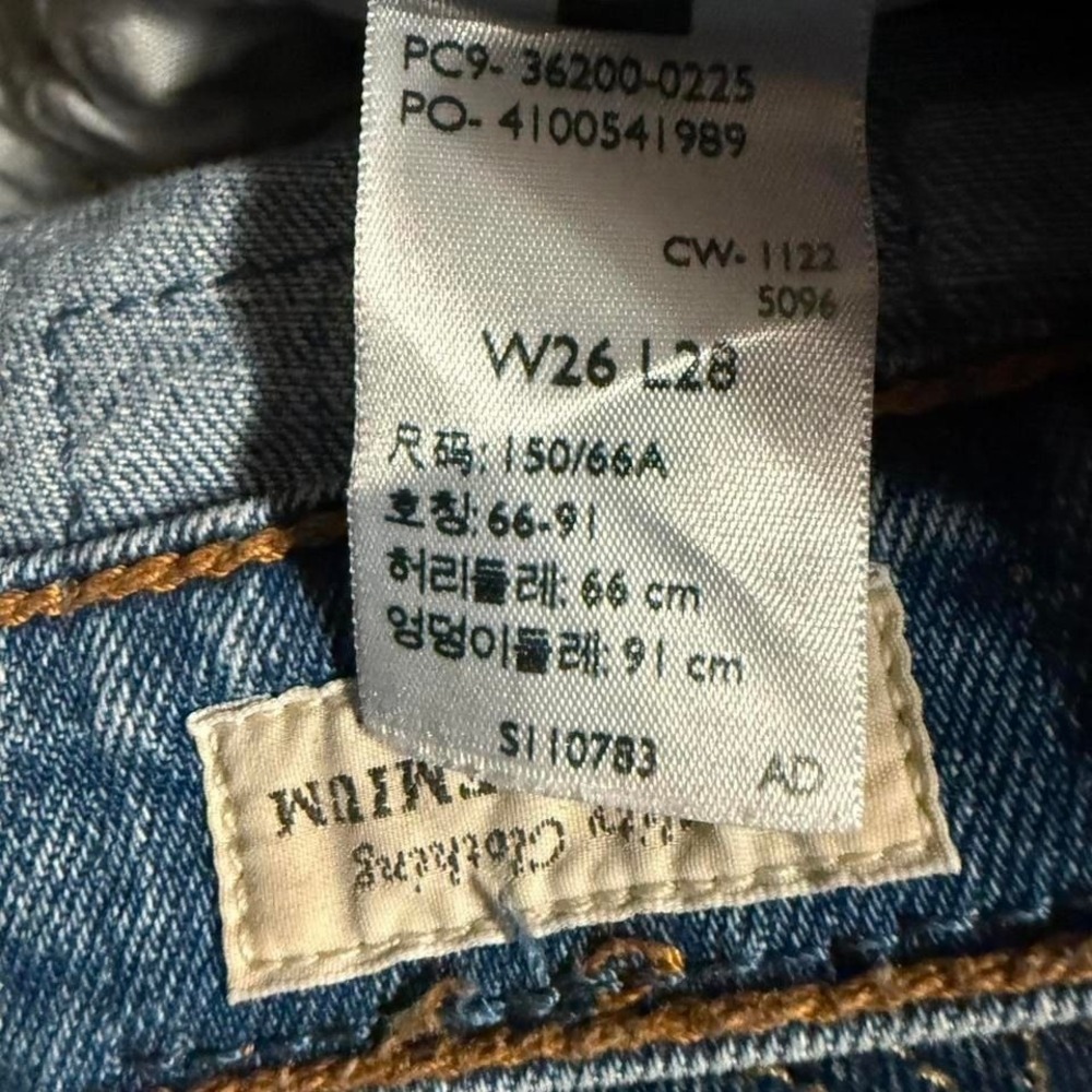501 Crop Jeans in Jazz Pop, High-waisted straight-leg blue jeans - Picture 2 of 2